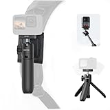 Ulanzi MT66 Action5用Action4用カメラ三脚 バックパック対応ミニ三脚 磁気マグネットマウント クイックリリースアダプタ 3段伸縮 自撮り棒 卓上三脚 ベルクロストラップ付き 360度回転自由雲台 Action5pro/4/3/OSMO360アクションカメラなどに対応 Clipmate