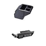 【2点セット】カーメイト コンソールボックス 200系ハイエース・レジアスエース NZ534 / 【ハイエース(H200系)専用】 プレミアム 増設 電源ユニット USB NZ586Z