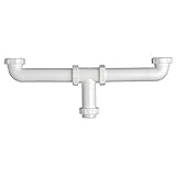 Keeney 222W Center Outlet, Continuous Waste, Slip Joint/Direct Connect, 16, White by Keeney