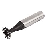 uxcell アリ溝式カッター　木工　ミリング　18mmカッティング直径　ストレートシャンク　45 度　HSS