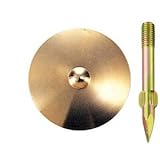 真鍮製水準点鋲 径75mm：【測量機器】：205-0056