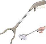 JUJUGEN【新スタイル人気】 【2個セット】 マジックハンド 介護用 軽量 40cm マジックリーチャー 万能ロングハンド お助けハンド ゴミ拾い ゴミクリップ つかみ棒 ステンレス製 自助具 ゴミばさみ ゴミ取りトング ピックアップツール 軽くて使い易い 取っ手が握りやすい 高齢者 子供用