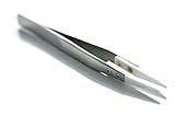 BORUL Ceramic Flat Tweezers 精密セラミックフラットピンセット 蒸気、電子タバコ、DIY趣味用 (白)