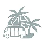 ぺた本舗 【全5色】カッティングステッカー「車と海辺の夕陽」