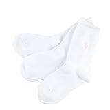 ポロ ラルフローレン 靴下 POLO RALPH LAUREN 白 ソックス ワンポイント ポニー ホワイト ピンク 3足 セット G41002GPK [並行輸入品]