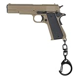 WoSporT 1911キーチェーン 1/4スケール モデルガン ブラウン
