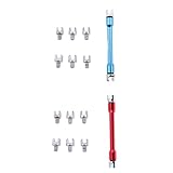 Dolity オートバイ　ホイール　スポーク　レンチ　セット　ハンドル　修復ツール　5.4mm - 6.8mm　レッド＋ブルー　2セット入り