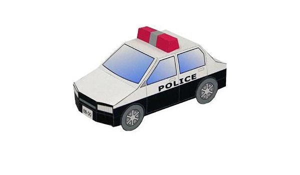 Amazon Co Jp パトカー3dペーパーモデル車の親子diy漫画動物幼稚園手作り折り紙子供パズル開発 ホビー