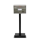 グリーンライフ ポスト 壁掛け【日本製】 スチール製 A4サイズ対応 ダイヤル錠 ツートンカラー マットブラック/グリーン FH-50D(MB/GR)