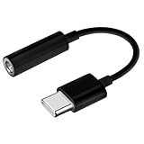 A-CRAFT USB type-c イヤホンジャック 変換 アダプタ DAC内蔵 3.5mm 4極 11cm (ブラック)
