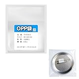 缶バッジ用OPP袋【57mmサイズ】ラッピング 包装【100枚】65x65+30mm 30ミクロン 透明 テープ付き イベント 発送用 国産