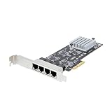 StarTech.com ネットワークアダプターカード／PCI Express x4／4ポート／2.5G／マルチギガビットイーサネット／2.5GBASE-T & NBASE-T／ジャンボフレーム／各種OS対応／PC パソコン用 PCIe LANカード／RJ45拡張 インターフェース ボード NIC PR42GI-NETWORK-CARD