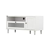 ホワイト／テレビ台 テレビボード TV台 ローボード 収納 90cm 幅90 ロータイプ 32インチ 32型 リビング レトロ アンティーク シンプル POWRY ポーリー PW46-90L ホワイト