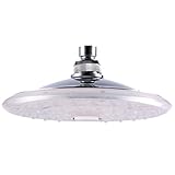 8 "インチ水温度制御さカラーChanging Rainfall LEDライトシャワーヘッド、Powered by Running水、LEDライト変更カラーaccording to水温度
