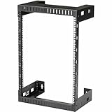 StarTech.com 15U ウォールマウント19インチサーバーラック 2ポストオープンフレーム/壁掛け式 奥行き12インチ RK15WALLO