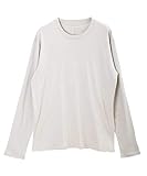 [JIGGYS SHOP] ジギーズショップ コットンクルーネック無地ロンT L ブラック｜メンズ ベーシック シンプル 綿100％ 綿 長袖 細身 カットソー 秋服 春服 黒 白 紺 Tシャツ