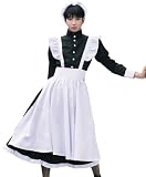 [Lady Lazy] [レディレイジー] 女装 メイド コスプレ 長袖 ロング メイド服 メンズ 黒 ブラック (M)
