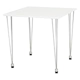 ダイニング テーブル ダイニングテーブル 2人掛け 木製 スチール脚 テーブル単品 ホワイト