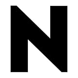 一文字からの N Introフォント Sサイズ 3cm×3cm 一文字からの ステッカー mojis-Intro0Sn-ds
