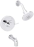 Danze D513030T Amalfi Single Handle Tub and Shower Trim Kit with Conservation Flow Showerhead, Chrom
