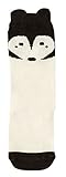 Plus Nao(プラスナオ) 子供用 ハイソックス 靴下 ワンちゃんデザイン 女の子 男の子 0才-6才 肌着 下着 くつ下 ベビー キッズ ジュニア 0-1才 黒