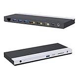 WAVLIVK 13-in-1 Dockドッキングステーションtype c／100W充電に対応/HDMI／DPポート／トリプルディスプレイ／イーサネットポート/マイクロSDとSDカードリーダー／3.5mmオーディオジャック／4 XUSB‐A 3.0 &1X USB-C ポート／Windows／ Macなど用