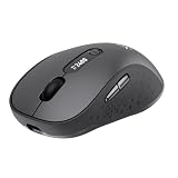 XBG トライモード Bluetooth マウス Type-C 充電式 LED 表示 静音エルゴノミクス ノート PC/Mac 対応-ブラック