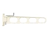 バルコニー物干金物 縦型ブラケットタイプ横収納型ホワイトクリーム SK-45LSB-WC　　新協和