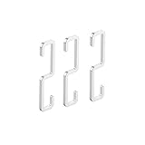 KESソリッドアルミニウムキッチンツール、台所用具オーガナイザー壁マウント陽極酸化シルバー 3-Pcs Hook シルバー PSH400-P3