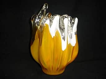 Amazon Co Jp 昭和レトロ ガラス 花瓶 インテリア 雑貨 古民具 アンティーク ガラス工芸 花器 ホーム キッチン