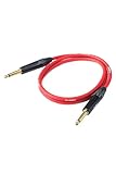 ギターケーブル ギターシールド [FT-CABLE] ヒビノ監修【 断線しにくい 楽器用 ケーブル 】 【 ギター ベース アンプ などの接続 】(S-Sプラグ 1m / レッド)