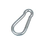【10個】 吊具 カラビナハーケン K6C スチール d線径 6 mm ｌ 60 mm w 30 mm d' 9 mm スリーエッチ HHH H