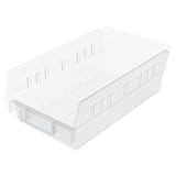 Akro-Mils 30130 12-Inch by 6-Inch by 4-Inch Clear Plastic Nesting Shelf Bin Box, 12-Pack [並行輸入品]