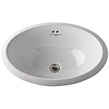 Rohl U.2525WH C7086.05 U.2525 Undermount Vitreous China Bathroom Sink, 20", White [並行輸入品]