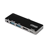 StarTech.com USBマルチハブ/USB-C/4K60Hz HDMI/100W PD/2x USB/AUX/直挿
