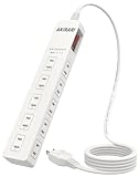 電源タップ 10個口 コンセント スイッチ付 雷ガード ブレーカー付 一括集中スイッチ スイングプラグ 延長コード 2P たくさん挿せるレイアウト ほこりシャッター付 差し込み口2面 コンパクト ホワイト おゃれ 自宅 節電 1500W 1ｍ 家庭用 会社 壁掛け タコ足配線 (ホワイト)