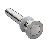 Hiendure® Pop up Overflow Bathroom Sink Drain, Brushed Nickel [並行輸入品]