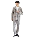 TC ダンボール ストレッチ テーラード ジャケット ＆ パンツ セットアップ Mサイズ ブラック