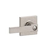 Schlage F40 NBK 619 COL Collins Trim Northbrook Bed and Bath Lever, Satin Nickel [並行輸入品]