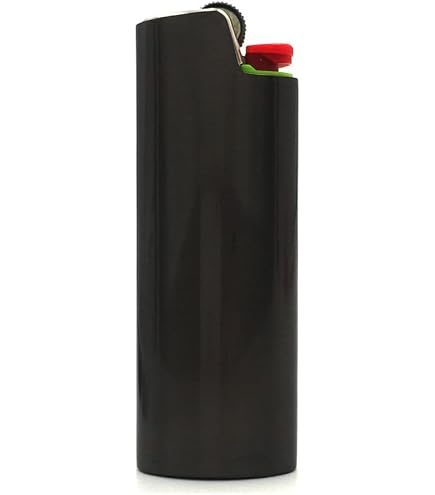 Amazon.co.jp: Lucklybestsellerメタルブラックレザーライターケース