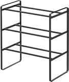 シューズラック 伸縮 3段 (ブラック（02）)