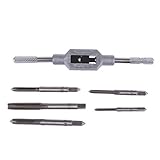 P Prettyia 高品質　W1 / 16-1/4 インチ　M1-M8　　タップレンチ　 スクリュータップ5個　耐久性