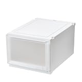 天馬 収納ボックス フィッツケースアドバンス 幅40×奥行55×高さ30cm クローゼット 収納ケース たわみにくい 衣装ケース 日本製 再生材配合 サステナブル 【色 ホワイトクリア】 【55-40L】
