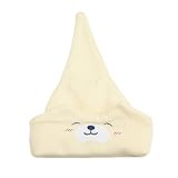 Dovewill 赤ちゃん　ベビー　コットン　睡眠帽子　ビーニーハット　帽子　通気性　ソフト　3色選べる - イエロー