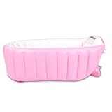 Jiyaru 柔らか ベビーバス 泳べるお風呂 水遊び プール 新生児~4歳まで 出産祝い ギフト (ビンク)