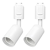 Zevnico ダクトレール スポットライト 2個セット ダクトレール照明 E26口金 レールライト 角度調節可能 スポットライト led ダクトレール ライト ライティングバー用スポットライト ホワイト