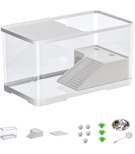 Amazon | 亀 水槽 大きい 透明 リクガメ ケージ カメの生息地 飼育箱