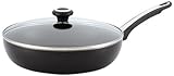 High Quality Dishwasher Safe High Performance Nonstick 12-Inch Covered Deep Skillet, Black