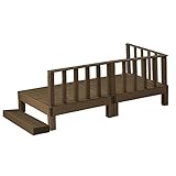 ガーデンガーデン 人工木 ウッドプラスチック システムデッキ スクエアデッキ2台・ステップ+フェンス(ストレート+コーナー)セット ダークブラウン WPSD-2PSTPFS1FC1-DBR