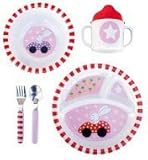 JaBaDaBaDo Melamine Children's Crockery Set Rabbit Red by Jabadabado